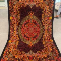 فرش دستباف (بساک) تمام ابریشم اصل قم ۷۰ رج|فرش|مشکین‌دشت, |دیوار
