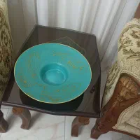 آفتابه و لگن شیشه ای تزئینی