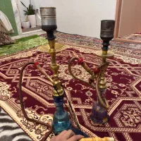 دوعدد قلیان تمام برنز باطعم شبهای مسکوباوسایل کامل|کلکسیون و سرگرمی|مرند, |دیوار