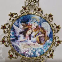 تابلو دیوار بشقاب چینی برنزی سیاه قلم خالص تهران