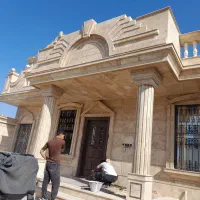 استاد نما سنگ سرامیک پرسلان با طراحی روی کلاسیک
