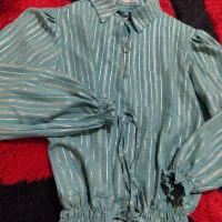 شومیز رسمی یلدایی سبزخوش رنگ