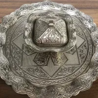 سینی و قندان اهنی عتیقه