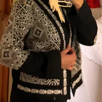 کت مشکی کار شده سایز۱ مناسب sوm