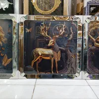 تابلو آینه ایی سه تیکه|تابلو، نقاشی، عکس|آفتاب, |دیوار