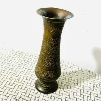 گلدان تراش خورده برنجی