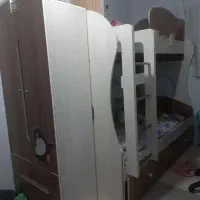 تخت دو طبقه همراه با مهمان *۳نفره*|تخت و سرویس خواب|ملارد, |دیوار