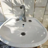روشویی گلسار ، بدونه پایه،همراه شیر آب