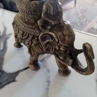 مجسمه فیل گلدون و اسب خیلی قدیمی|کلکسیون اشیاء عتیقه|سیرجان, |دیوار