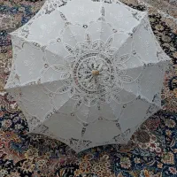 چتر عروس دانتل وارداتی دسته چوب