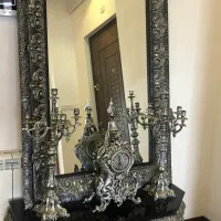 ست آینه و شمعدان و ساعت