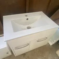 روشویی حمام و دستشویی با کابین و آینه|لوازم سرویس بهداشتی|کرمان, |دیوار