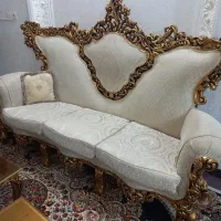 مبلمان استیل ۹ نفره تمام چوب در حد نو