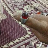 انشگتر مردانه عقیق کلوخه قدیمی