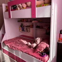 تخت دو طبقه دخترانه|تخت و سرویس خواب|پردیس, فاز ۱|دیوار