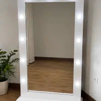 آینه قدی هالیوودی هالوژن توکار (چرخدار) (سفارشی)