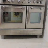 اجاق گاز تکنو دو فر استیل سیلور