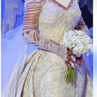 لباس عروس مدل ماهی(دودامنه)مدل عربی/تمام کریستال|لباس|تهران, شهرک الهیه غرب|دیوار