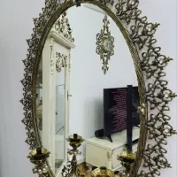 آینه شمعدان برنز|آینه|اسلام‌شهر, شهرک مفیدی|دیوار