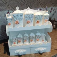 « استند چوبی دو طبقه کشو دار »