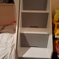 تخت خواب کودک و نوجوان دوطبقه با پله ممبران