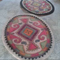 نمد دستباف با پشم طبیعی گوسفند|گلیم، جاجیم، گبه|کازرون, |دیوار
