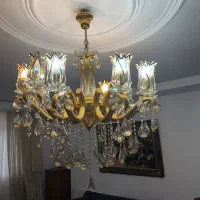 لوستر ۸ شاخه و لوستر ریسه ای|لوستر و چراغ آویز|تهران, بلورسازی|دیوار