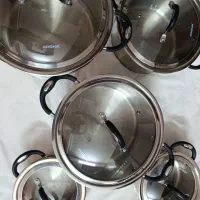 سرویس ده پارچه قابلمه استیل عرشیا