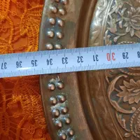 سینی مسی عتیقه قدیمی قلم برجسته یلدایی یلدا|کلکسیون اشیاء عتیقه|ارومیه, |دیوار