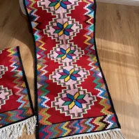گلیم دستبافت بانخ اکرولیک