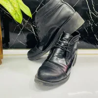 نیم بوت چرم طبیعی