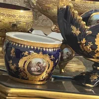 ظروف سرمه ای طلاکوب اصل|ظروف سرو و پذیرایی|تبریز, |دیوار