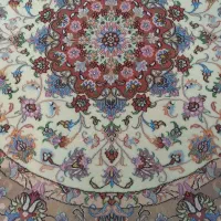 فرش دستبافت دایره  ۱/۵×۱/۵  خطیبی رج۴۰