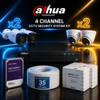 آفر پک دوربین مداربسته 4 دوربین داهوا شب رنگ + نصب
