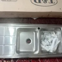 سینک استیل دو لنگه برند تی ان دی|مصالح و تجهیزات ساختمان|بناب, |دیوار