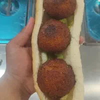 ساندویچ برگر فلافل سمبوسه دلفین