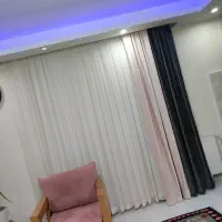 پرده حریر پلیسه سفید با پنل یک طرفه|پرده، رانر، رومیزی|تهران, امیریه|دیوار
