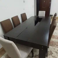 میز غذاخوری هشت نفره با صندلی