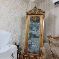 یک دست مبل۹نفره استیل به همراه بوفه و اینه کنسول|مبلمان خانگی و میز عسلی|ری, علایین|دیوار