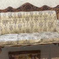 مبلمان سلطنتی ۹ نفره سالم به همراه میز عسلی|مبلمان خانگی و میز عسلی|زنجان, |دیوار