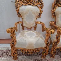 مبل سلطنتی تمام چوب راش در حد نو