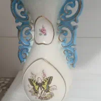 دوعدد گلدان آبی قدیمی عتیقه