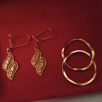 دو عدد گوشواره طلا