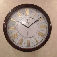 ساعت دیواری تمام چوب قطر60 سانت بیصدا نو
