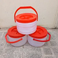 ظرف 5 کیلویی پلاستیکی درب فلکه ای و پیچی