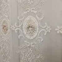 والان و پرده گل برجسته و شاین دار