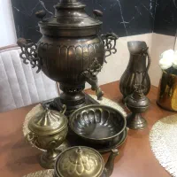 سماور ذغالی کلکسیونی و عتیغه ساخت روسیه