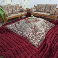 لحاف کرسی ترمه دستدوز سنتی یلدایی یزد|رختخواب، بالش، پتو|تبریز, |دیوار