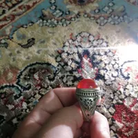 انگشتر عقیق یمنی پرتقالی قدمت دار