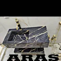 روشویی سرامیکی  سنگی aras|لوازم سرویس بهداشتی|باسمنج, |دیوار